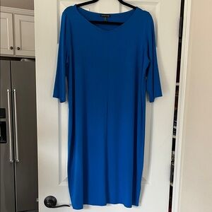 Eileen Fisher Vibrant Blue Long Sleeve Dress